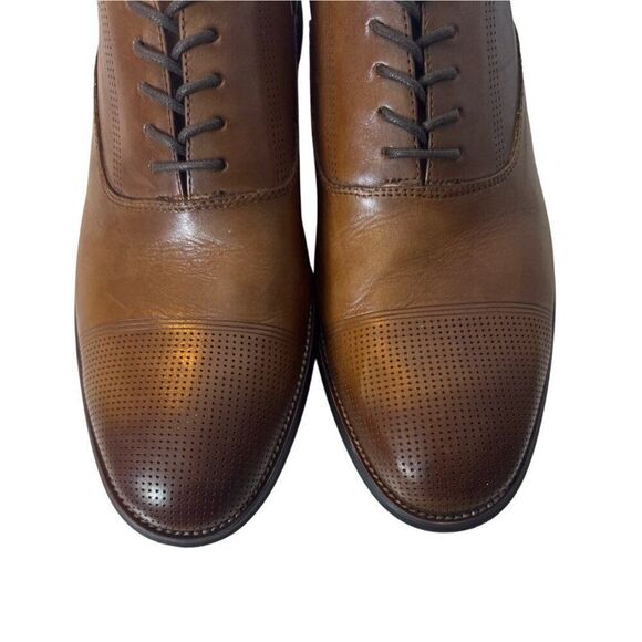 Mens Size 10 Brown Leather Oxfords By Kenneth Cole Reaction - Picture 3 of 6